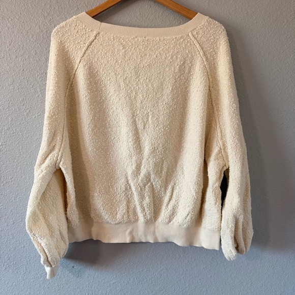 Free People "Found My Friend" Boucle Knit Sweater Pullover Women's Large - Picture 4 of 9